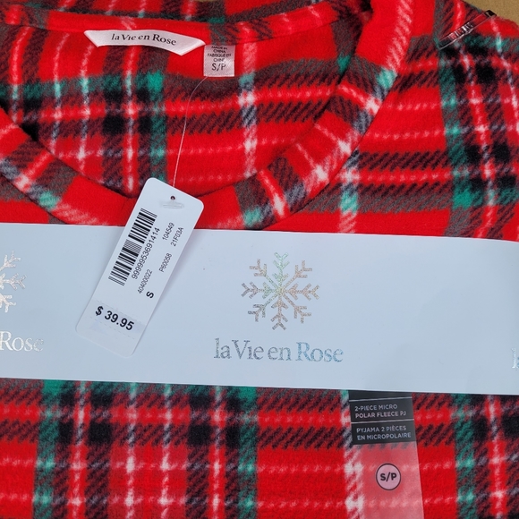 la Vie en Rose 2-Piece Micro Polar Fleece PJ Gift Set - Picture 2 of 5